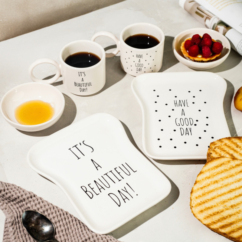 2 Kişilik Seramik Tost Kahvaltılık Takımı (6 Parça)